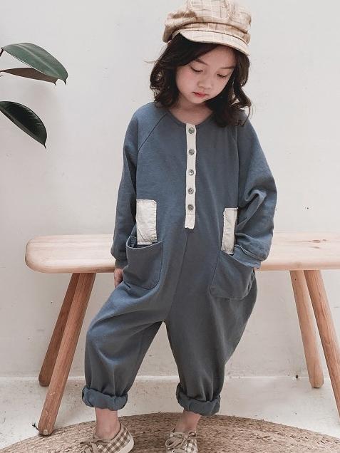 Loose Fashion Split-joint Kids Jumpsuits