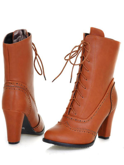 Fashion Bandage High-heel Boots Shoes