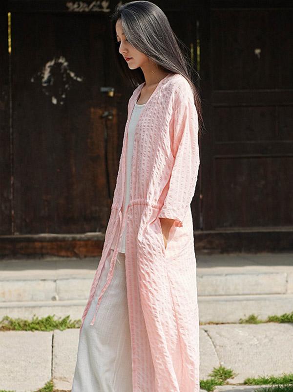 National Cotton Lace-up Light Cover-up