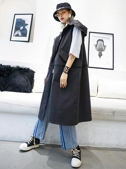 Split-joint Hoodies Long Vest
