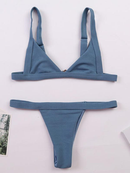 Strap Solid Fashion Bikinis Swimwear