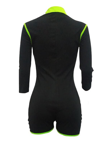 Mesh See-through Zipper Jumpsuits