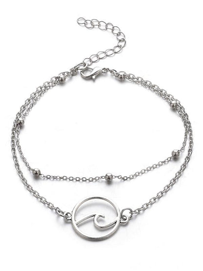 Silver Vintage Alloy Footchain Accessories