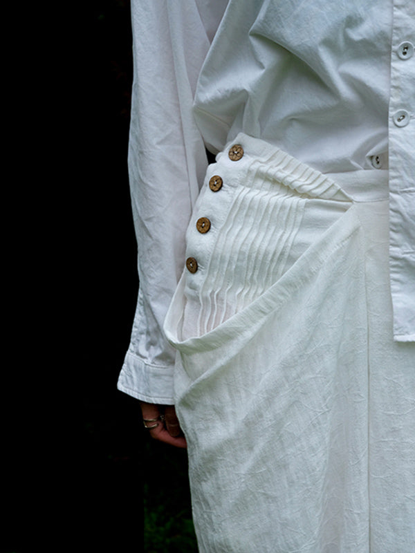 Casual Solid Color Asymmetric Empire Harem Capri-Pants