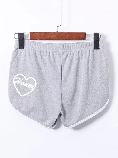 Contrast Color Printed Wrap Sports Shorts
