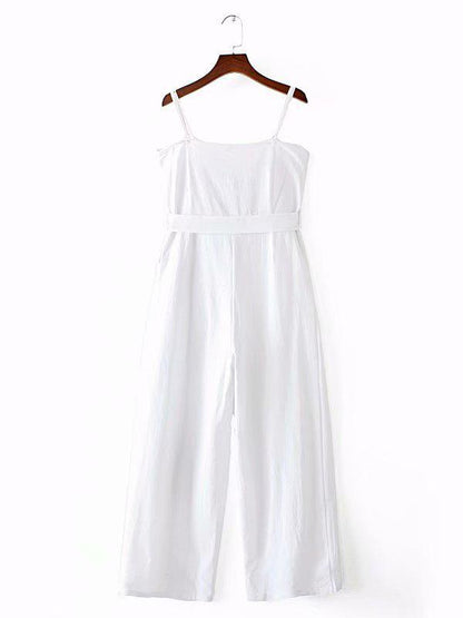 Casual Fashion Straight Leg Spaghetti-neck Jumpsuits