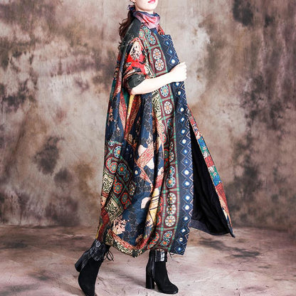 Casual Beautiful Printed Irregular Stitching Coat