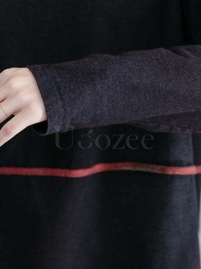 Loose Knitting Round-neck T-shirt