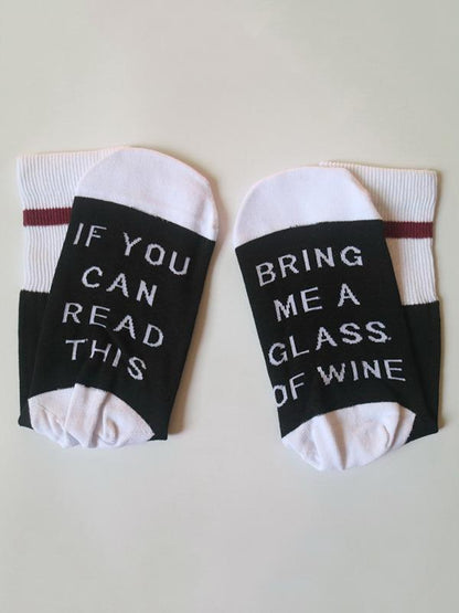 Usual  Alphabet Middle-tube Socks