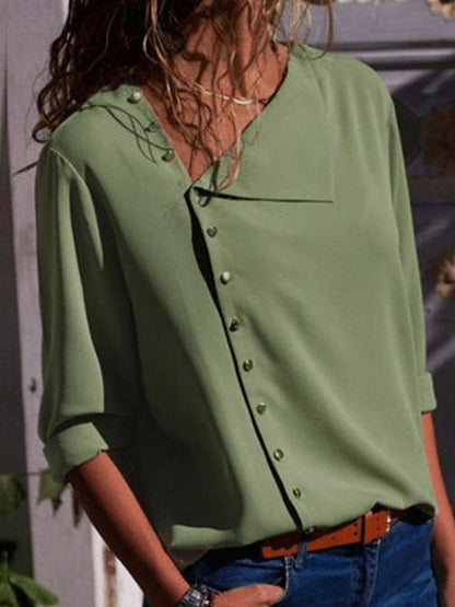 Fashion Cropped Skew Collar T-shirt