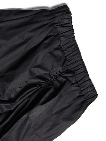 Loose Black Cropped Mermaid Tiered/Layeres Skirt