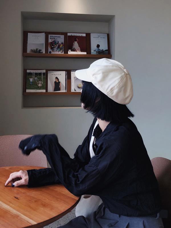 Solid Art Style Octagonal Cap