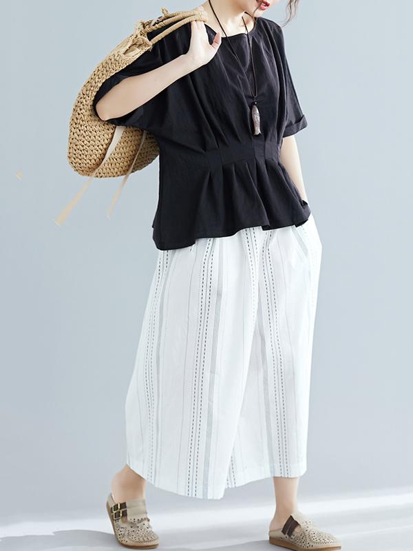 New Loose Elastic Waist Design T-Shirt