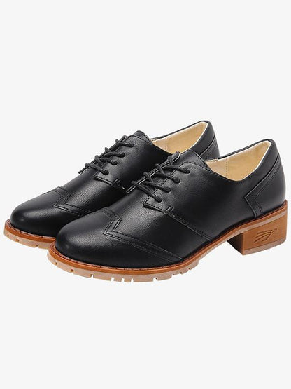 Vintage Solid Leather Shoes