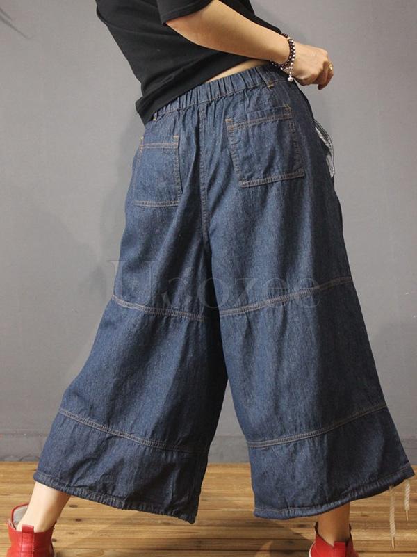 Loose Wide-leg Jean Pants
