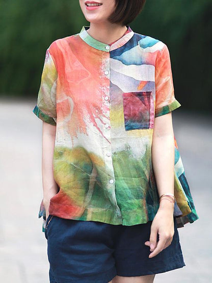 Retro Linen A-line Shirt