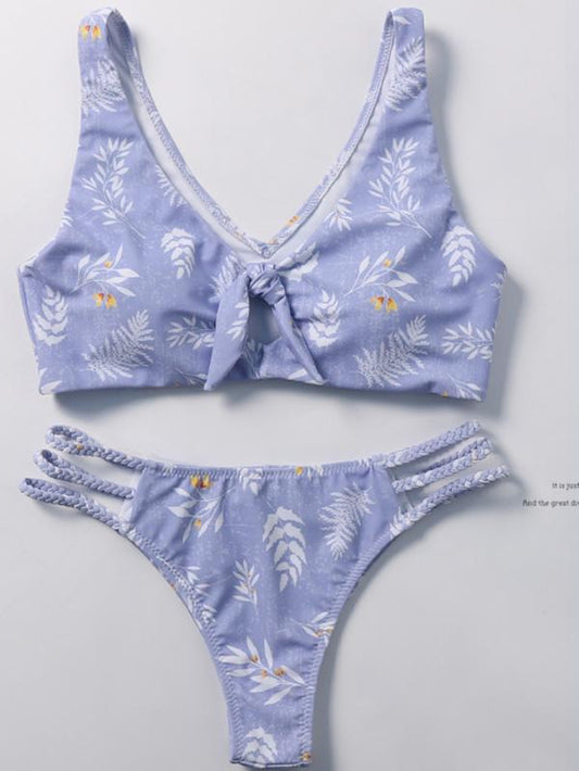 Bowknot Top Straps Bottom Bikinis Swimwear