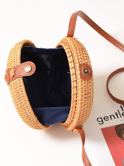 Fresh Forest Style Round Little Bag