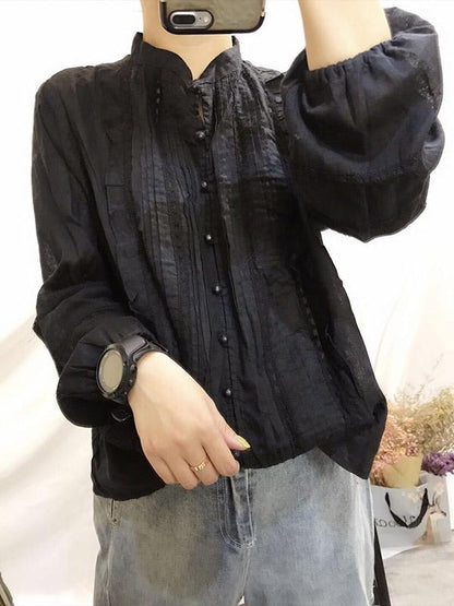 Casual Linen Embroidered Blouses