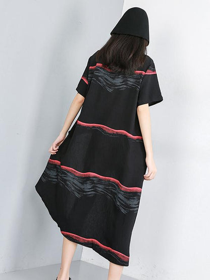 Original Printed T-Shirt + Asymmetric Wide Leg Pants Suit