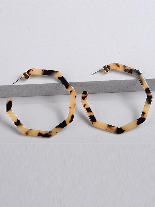 Leopard Geometry Acrylic Eardrop