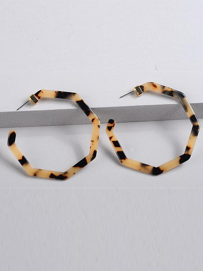 Leopard Geometry Acrylic Eardrop