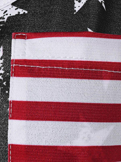 Flag Printed Backless Tank