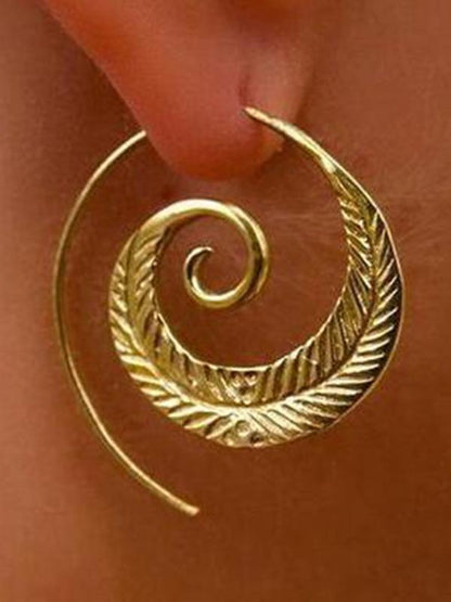 Bohemia Retro Alloy Hollow Earrings Accessories