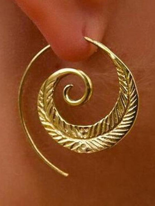 Bohemia Retro Alloy Hollow Earrings Accessories