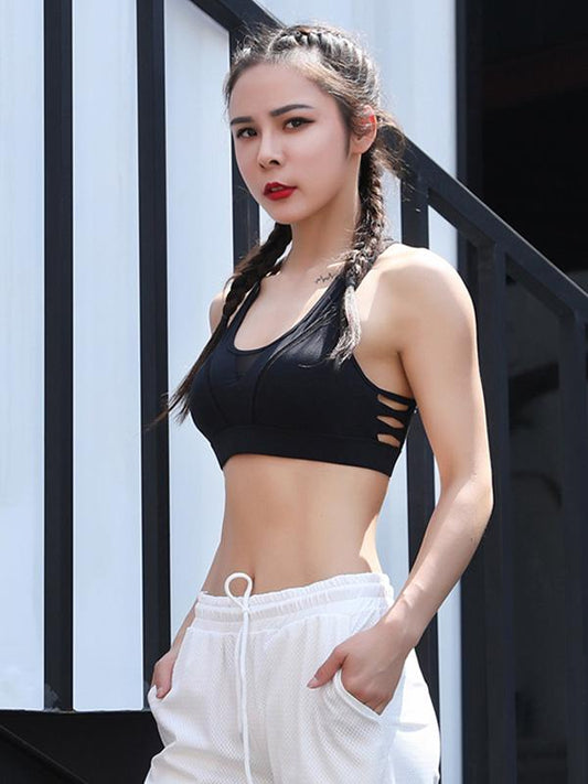 Back Hollow Solid Sports Bra