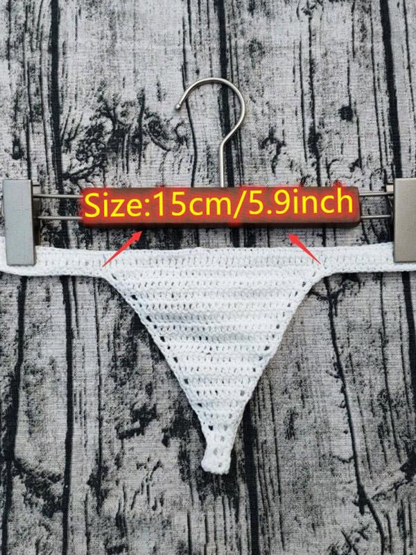 Solid Color Crochet Triangles Briefs