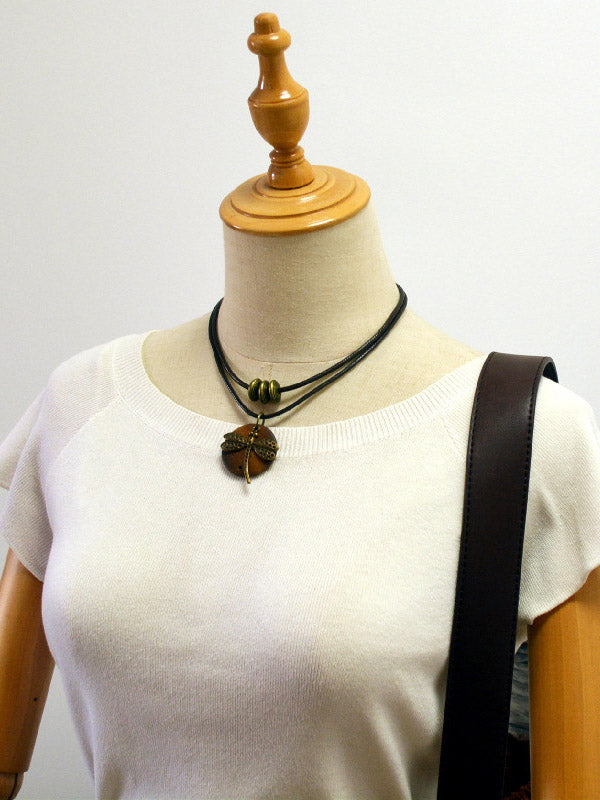 Vintage Wooden Beaded Animal Shape Necklaces Accessories