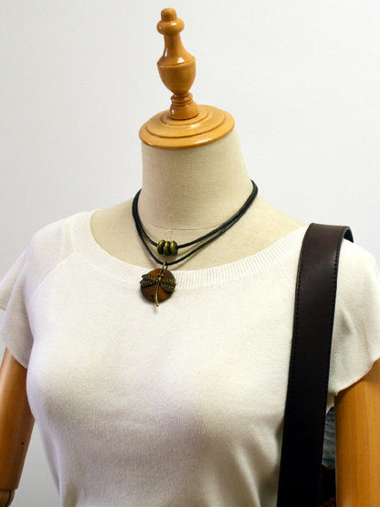 Vintage Wooden Beaded Animal Shape Necklaces Accessories