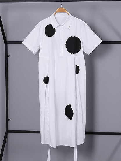 Elegant Polka-dot Printed Long Dress