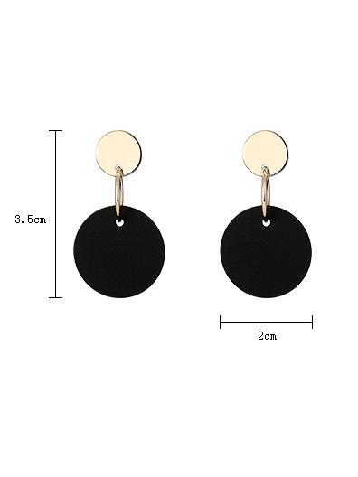 Normcore Black Geometry Earrings