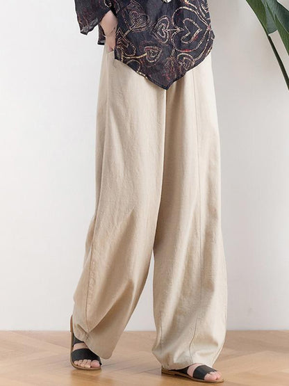 Casual Solid Puff Pants Bottoms