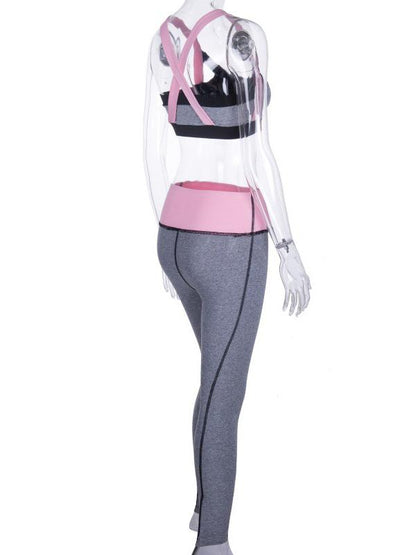 Color-block Sports Yoga Suits