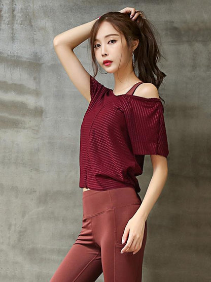 Short Sleeve V-neck Yoga Tees