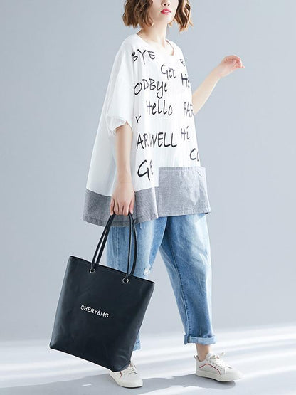 Loose Urban Casual Print Short T-Shirt