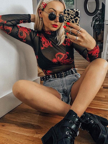 Mesh See-through Bodysuits