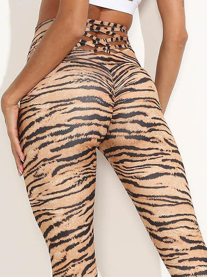 Wrap High-Waisted Striped Bandage