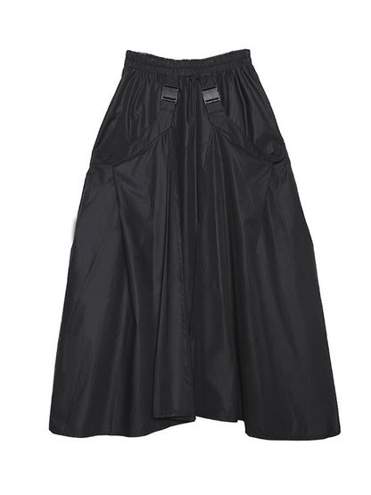 Original Cool Solid Color Loose A-Line Skirt