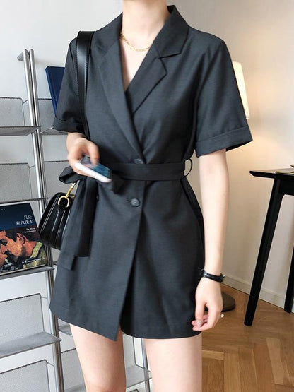 Original Solid Wide Leg Suit Jumpsuits