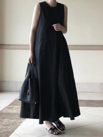 Simple Sleeveless Black Dress