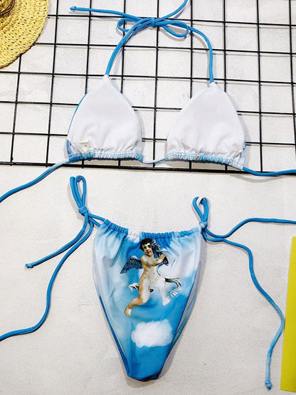 Padded Halter-neck Bikini Swimsuit