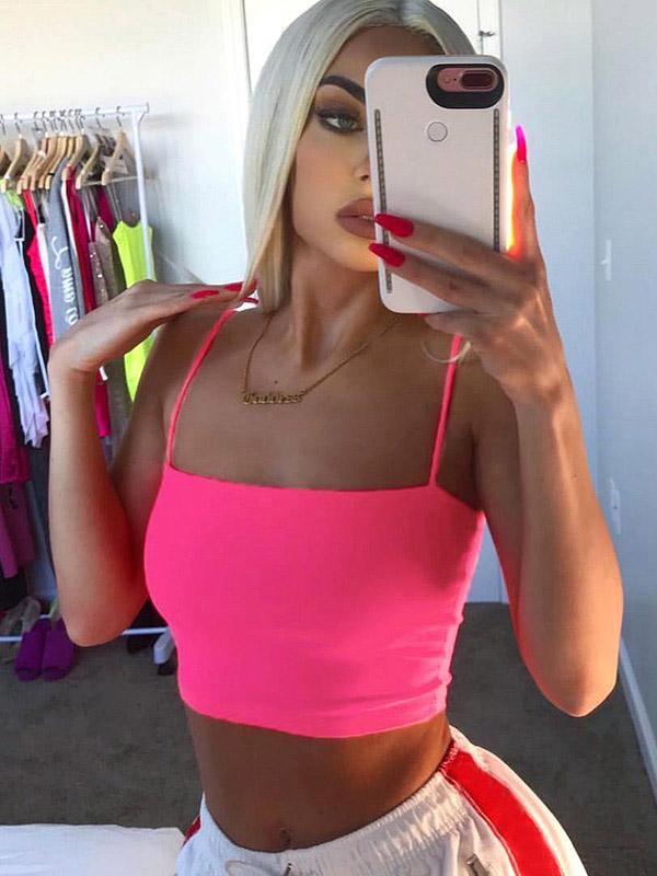 Sexy Solid Wrap Spaghetti-Neck Vest Top