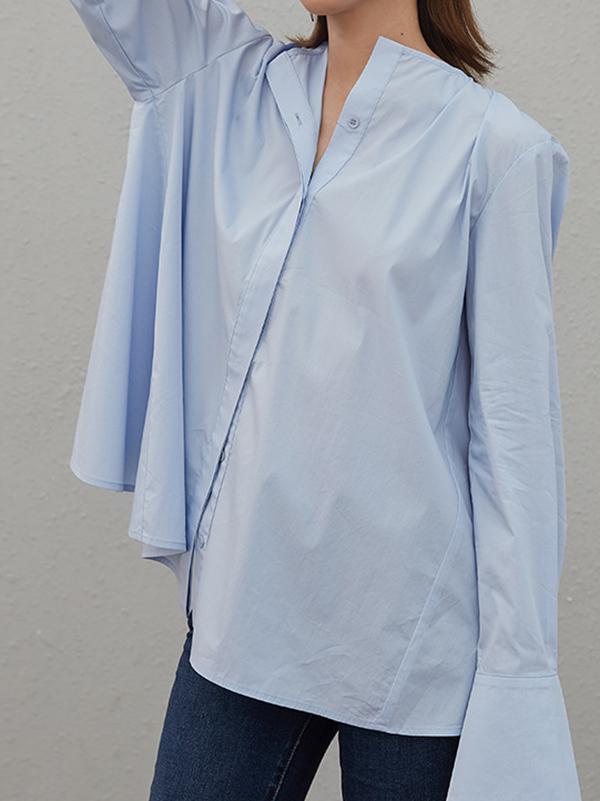Original Round-neck Solid Blouses