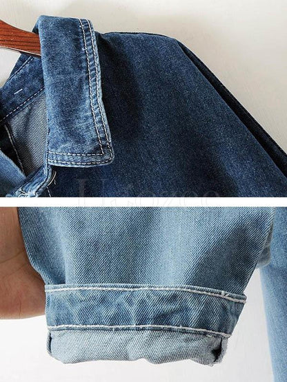 Casual Split-joint Jean Shirt