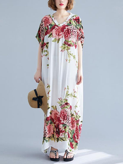 Casual Floral Printed Long Dress