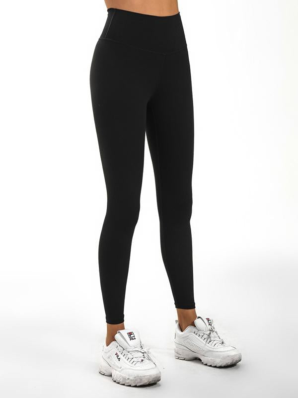 Wrap Solid High Waist Elastic Force Sports Leggings